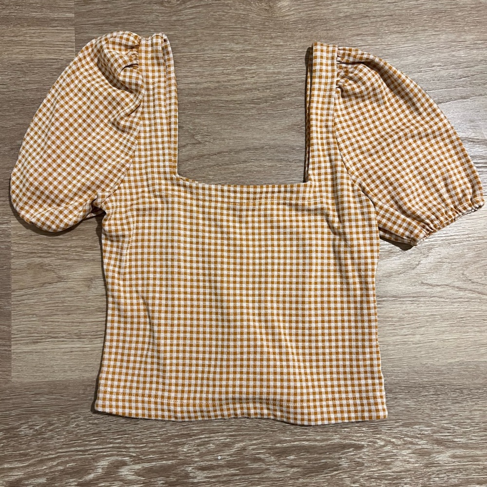 Women’s Checkered‎ Crop Top Size Large